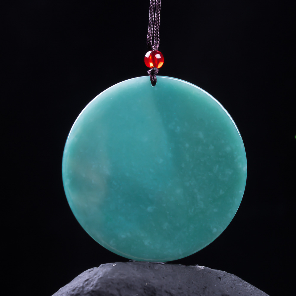 Men'S Fashion Jewelry - Natürliche Jadeit Blau Wasser Smaragd Friedliche