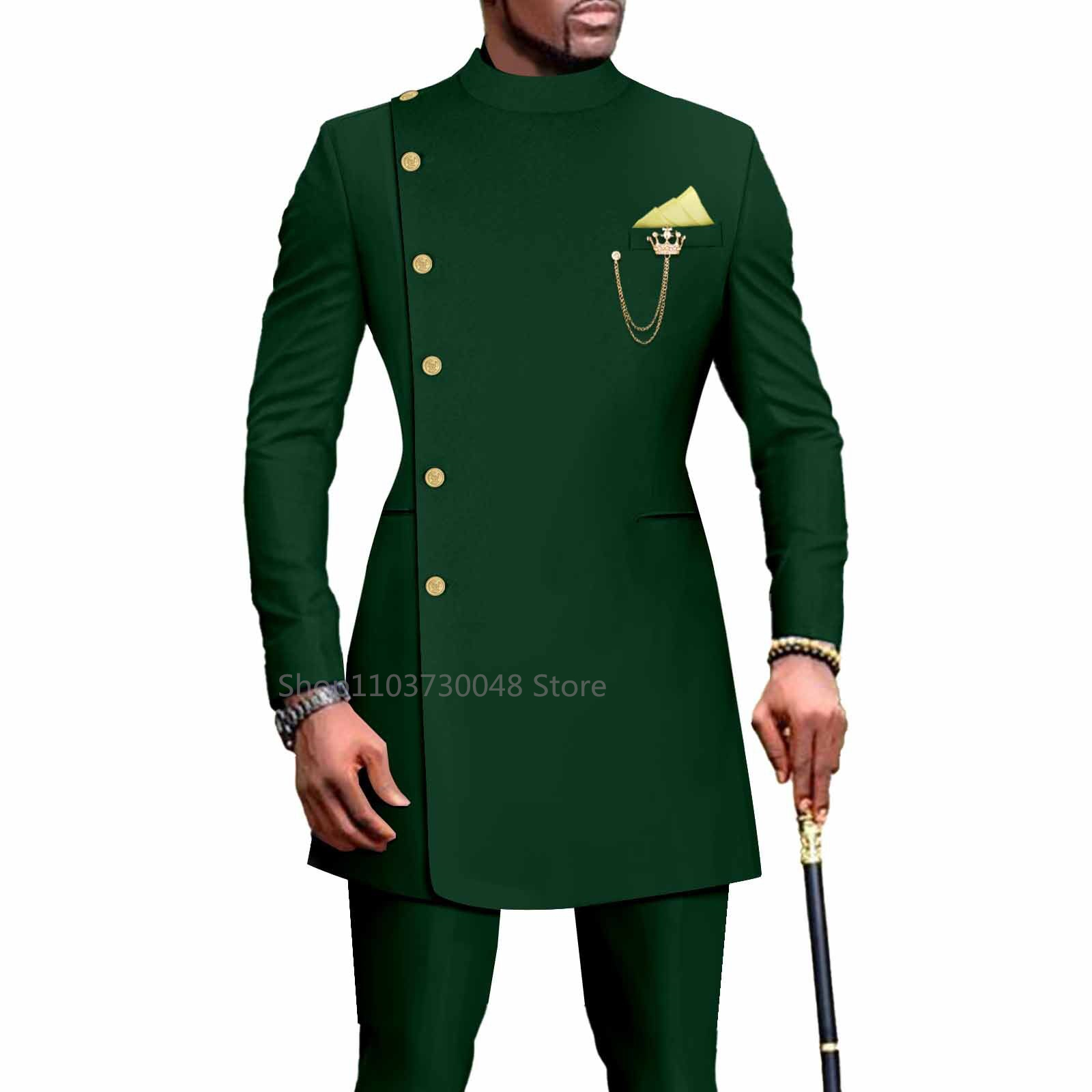 Slim Fit Blazer Men - Afrikanisches Design Slim Fit 2 Stück