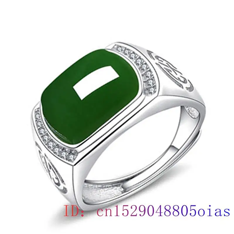 Men'S Fashion Jewelry - Grüner Jade-Ring, Geschenke, modisch, für Männer,