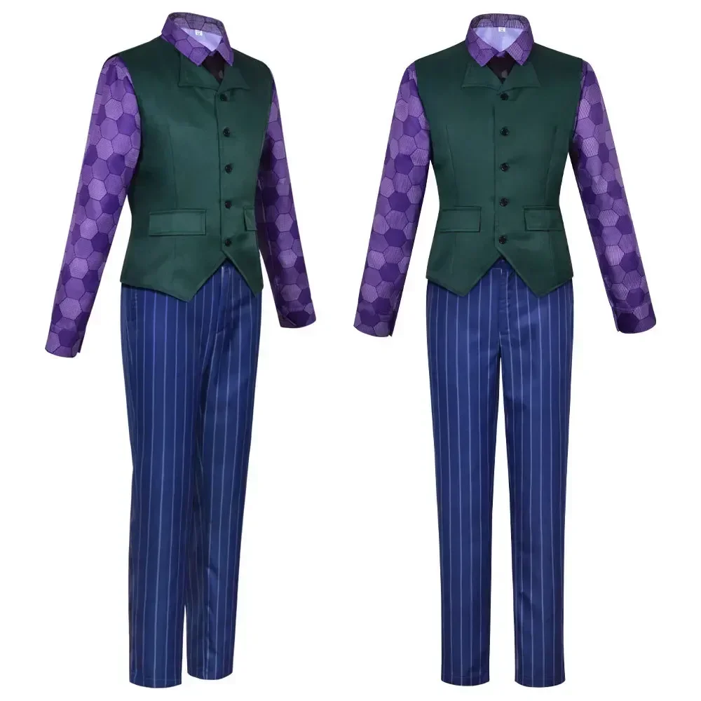 Mens Fashion Vest - Herren Clown Cosplay Kostüm Komplettset Mantel