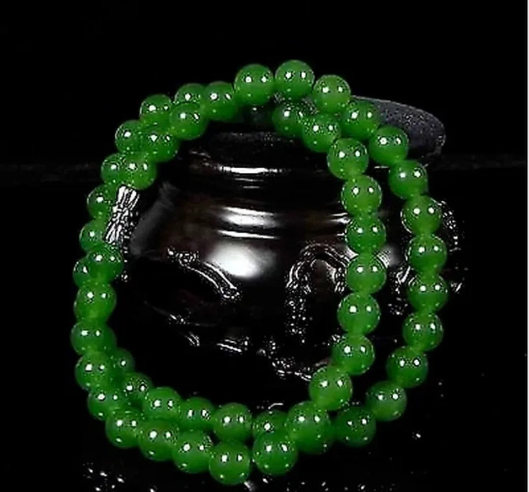 Men'S Fashion Jewelry - Echte natürliche grüne Perlen Halskette chinesischer