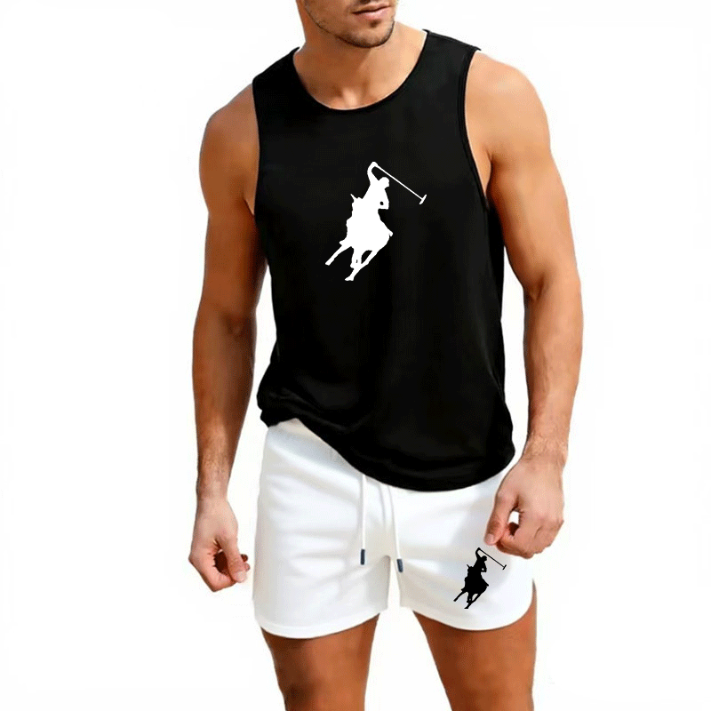 Mens Fashion Vest - Europäisches Herren-Sommer-Set aus Weste und Shorts,