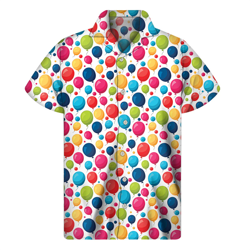Men'S Fashion Lk - Cartoon Luft Ballon 3D Druck Hawaiian