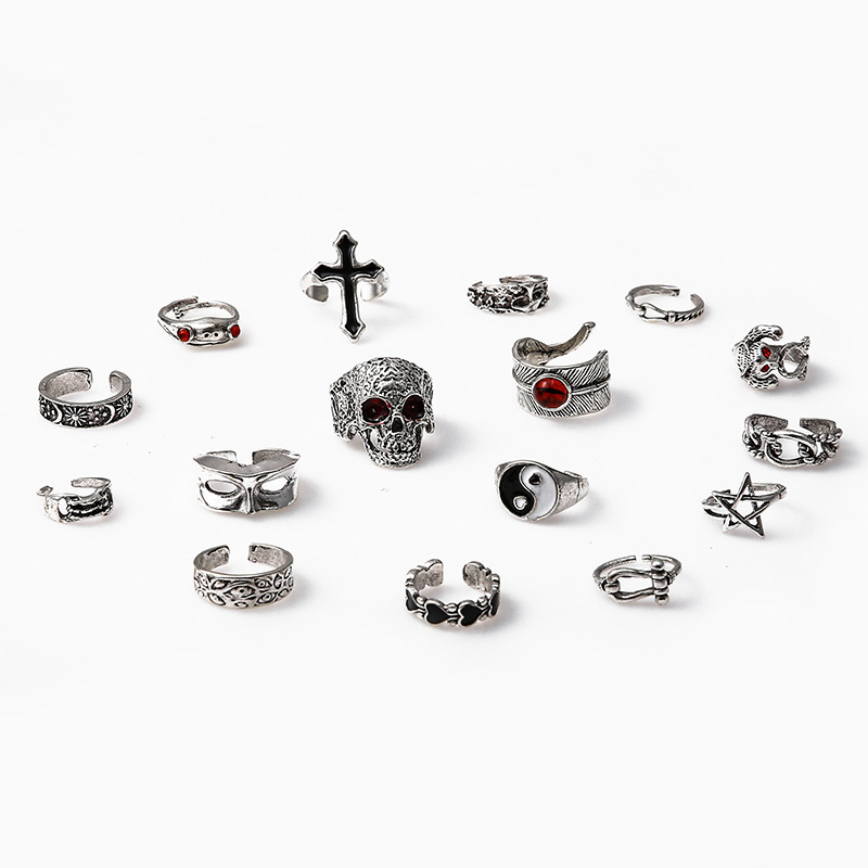 Men'S Fashion Lk - 10/20/30/50 Stück Punk Gothic Eye Skull