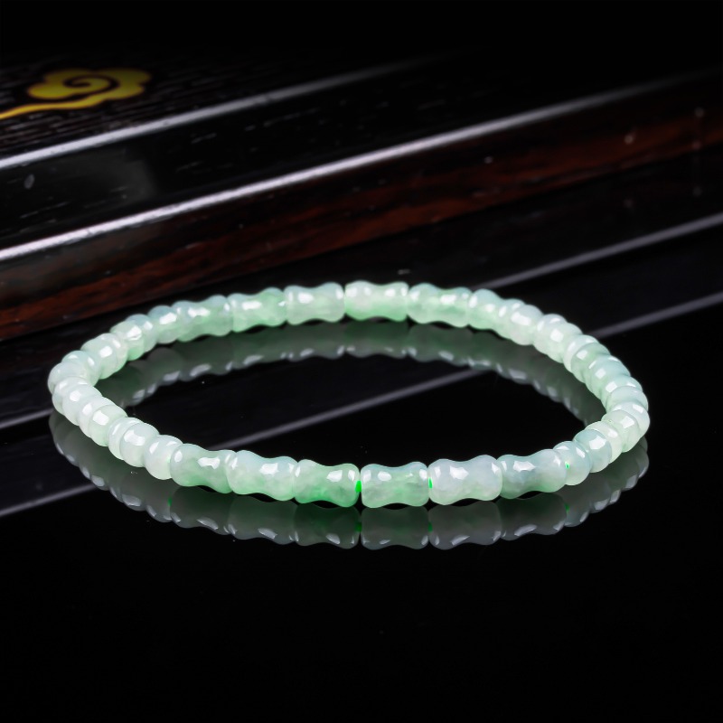 Men'S Fashion Jewelry - Neues Echtes Natürliches Jade-Bambus-Armband und -Halskette,