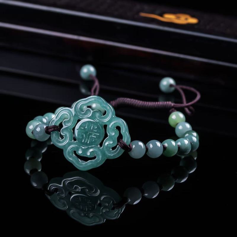 Men'S Fashion Jewelry - Natürliches Jadeit-Armband der Klasse A, originelles