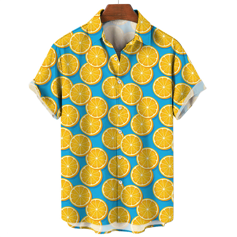 Men'S Fashion Lk - Mode 3D Druck Zitrone Orange Obst