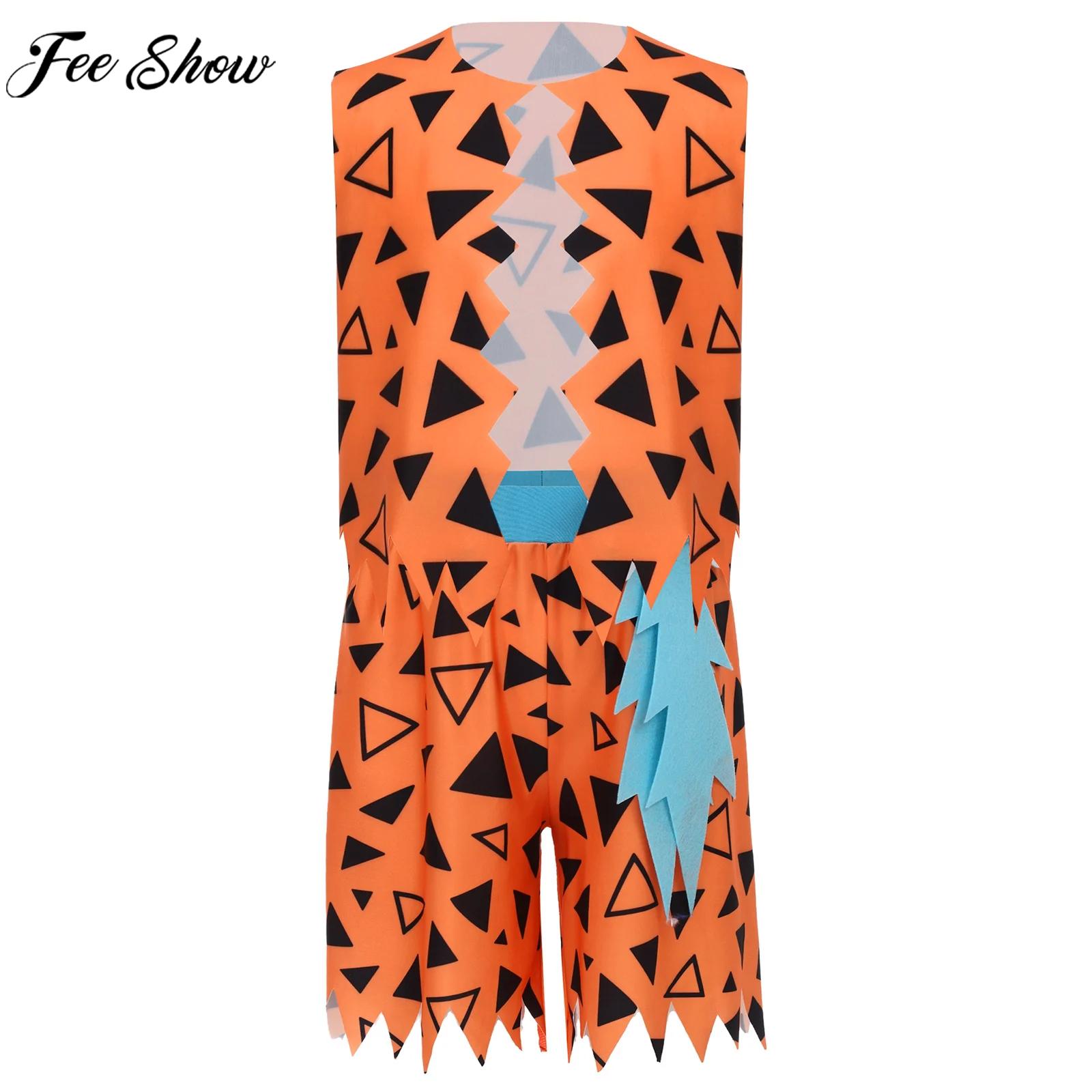 Mens Fashion Vest - 6–16 Jahre Jungen Flintstone Kostüm Halloween