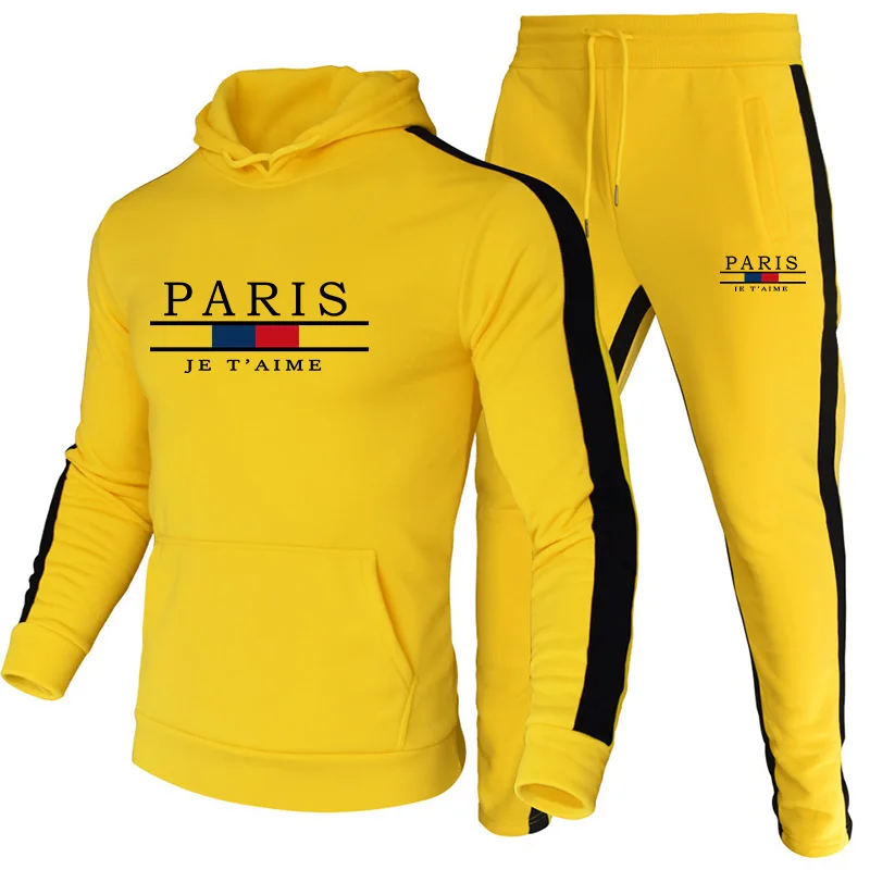 Mens Fashion Workwear - Herren-Trainingsanzug mit Aufdruck, Lässige Sweatshirts, 2-teiliges