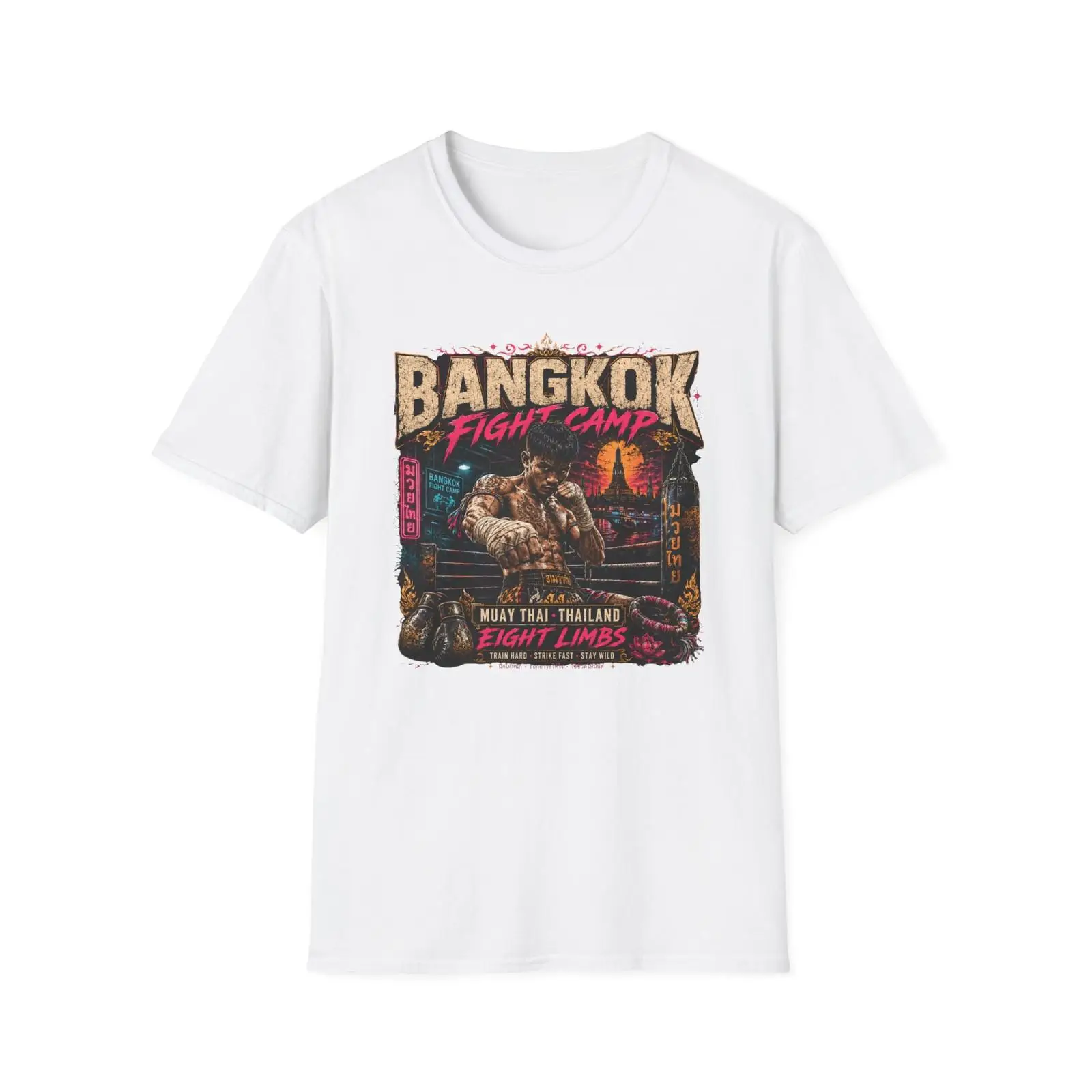 Mens Fashion Bangkok - Muay Thai T-Shirt Bangkok Fight Camp