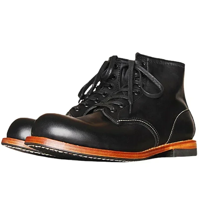 Men'S Fashion For Wedding - Vintage Herren Goodyear-Welted Echtlederstiefel Herren Handarbeit