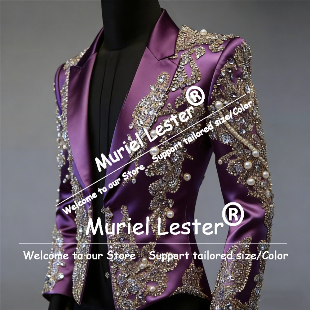 Glitzernde, mit Perlen besetzt – Slim Fit Blazer Men Bewertung und Preis