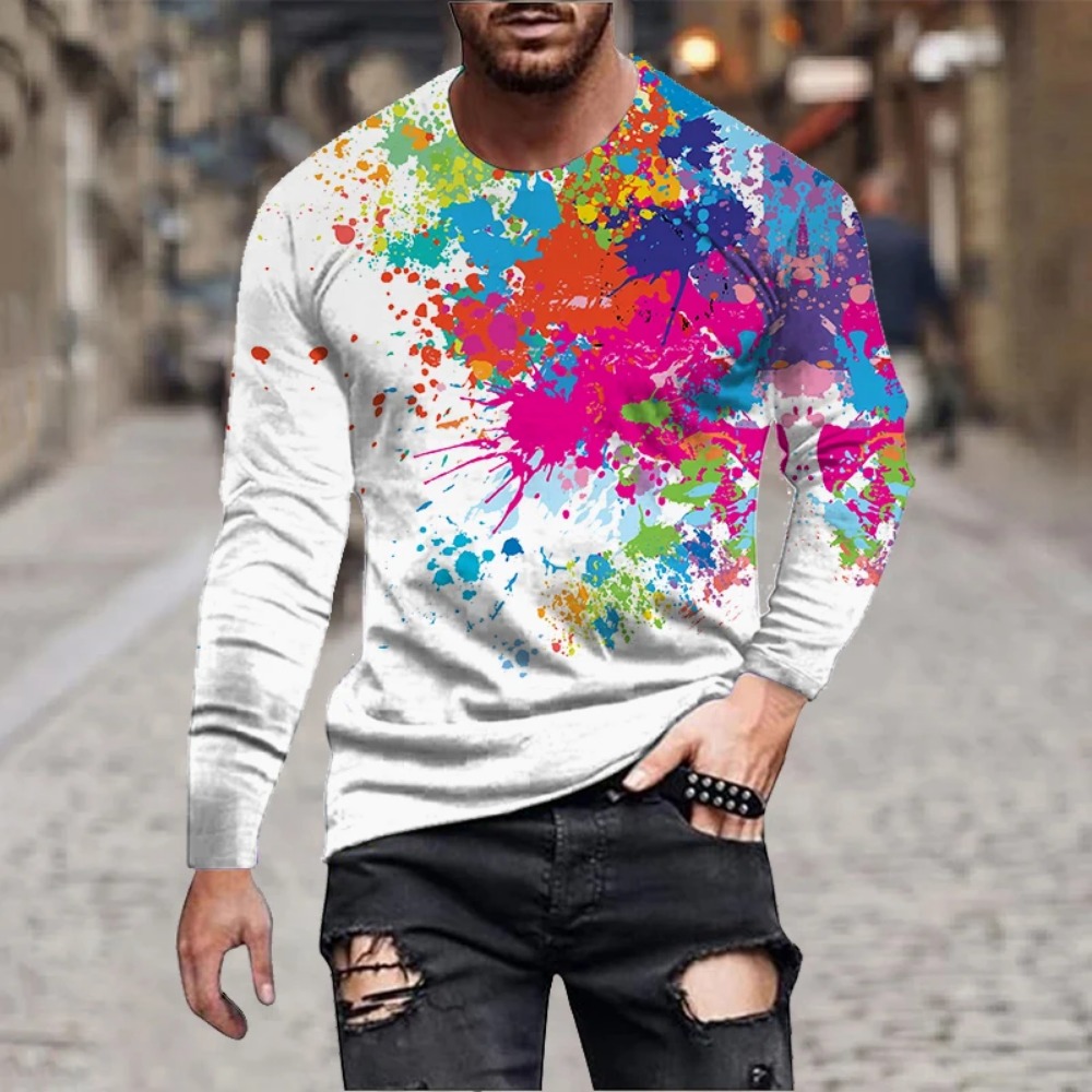 Herren Regenbogen-Farbspritzer – Men'S Fashion 2025 Bewertung und Preis