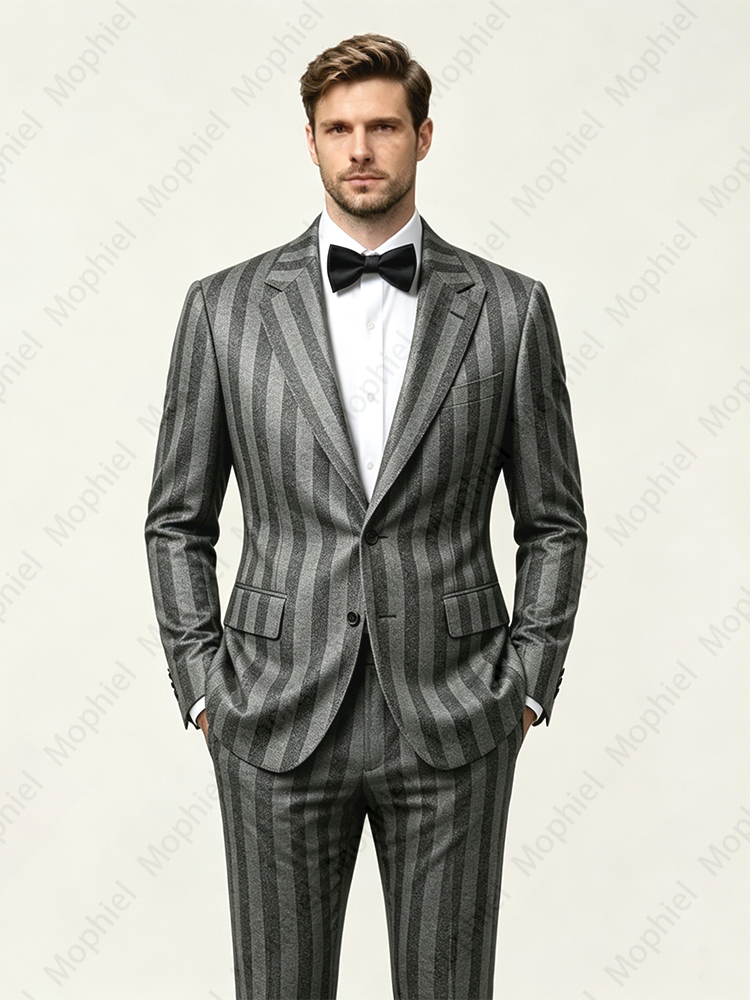 Schwarz-Graue Herrenanzüge mit – Slim Fit Blazer Men Bewertung und Preis