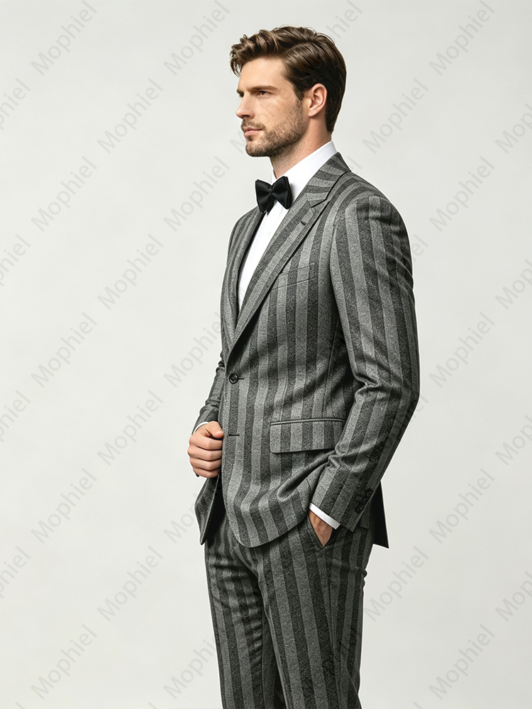 Schwarz-Graue Herrenanzüge mit – Slim Fit Blazer Men Bewertung und Preis