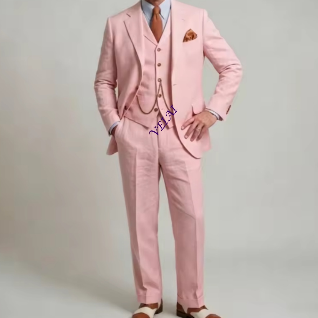 Maßgeschneiderter weißer Leine – Slim Fit Blazer Men Bewertung und Preis