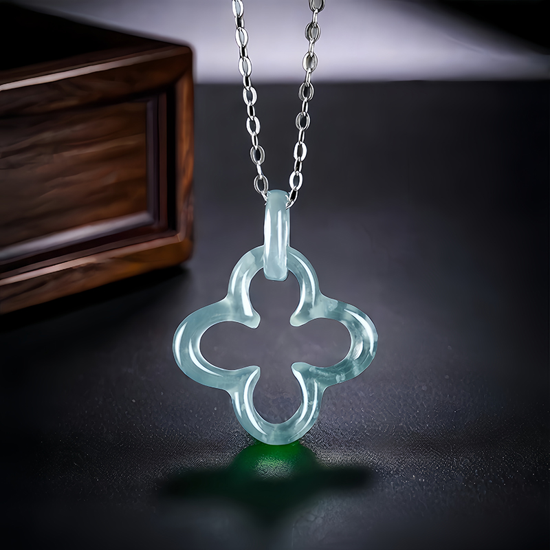 Blaue Myanmar Jadeit vier blät – Men'S Fashion Jewelry Bewertung und Preis