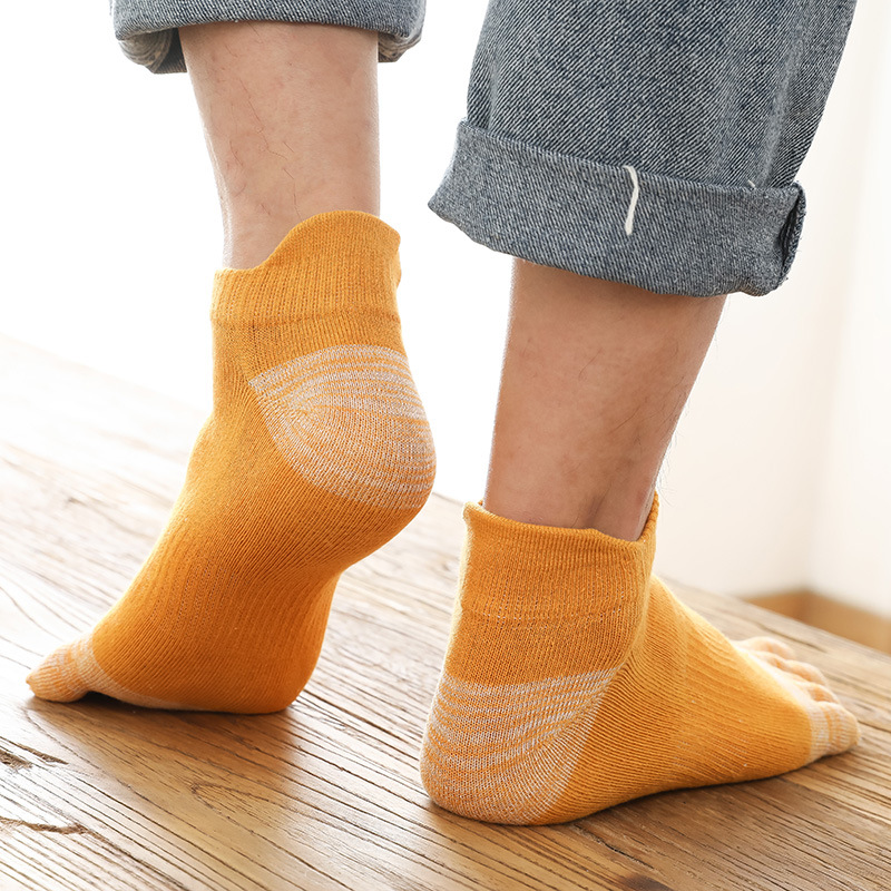 5 Paar bunte Fünf-Finger-Knöch – Men'S Fashion Quarter Socks Bewertung und Preis