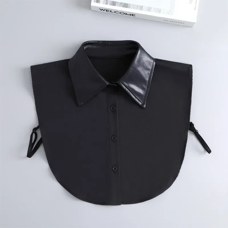 Hochwertiger PU-Leder-Fake-Kra – Mens Fashion Workwear Bewertung und Preis