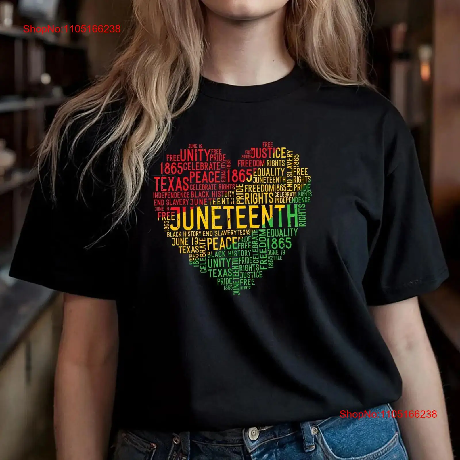 Juneteenth Heart T-Shirt Black – Men'S Fashion History Bewertung und Preis