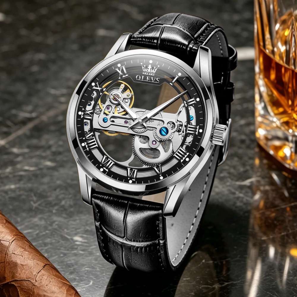 Automatische Skelett-Uhr für H – Mens Fashion Style Images Bewertung und Preis